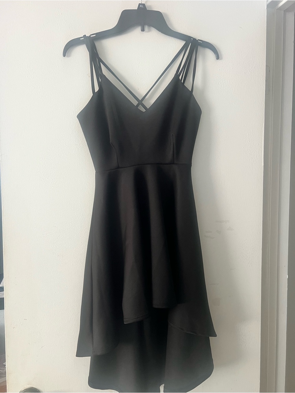 Brandy Melville Black Strappy V-Neck High-Low Dress
